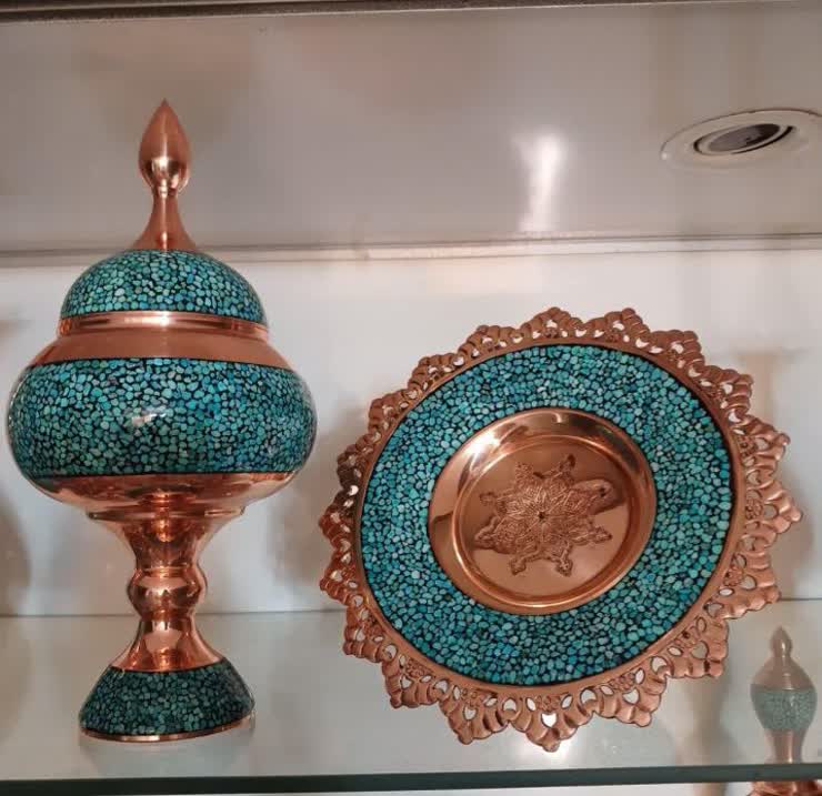 ساخت و فروش ظروف فیروزه کوبی بابایی در اصفهان